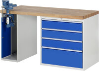 RAU Werkbank 7610A2, B1500xT700xH890mm, 4xSchublade-VA,...