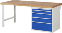 RAU Werkbank 7611A1, B2000xT900xH890mm, 5xSchublade-VA,...