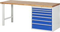 RAU Werkbank 7617A1, B2000xT700xH890mm, 7xSchublade-VA,...