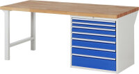 RAU Werkbank 7617A1, B2000xT900xH890mm, 7xSchublade-VA,...