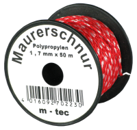 Lot-Maurerschnur 70223 Rot-Weiß Geflochten, 50 m...