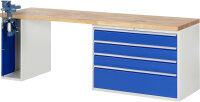 RAU Werkbank 7710A2, B2500xT700xH890mm, 4xSchublade-VA,...