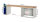 RAU Werkbank 7710A2, B3000xT700xH890mm, 4xSchublade-VA, 1xSSKL, 13-7710A2-307B4M.11