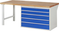 RAU Werkbank 7713A1, B2000xT900xH890mm, 5xSchublade-VA,...