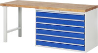 RAU Werkbank 7716A1, B2000xT700xH890mm, 6xSchublade-VA,...