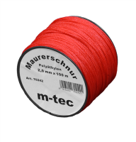 MMXX Lot-Maurerschnur 100 m Rolle 12 mm rot Polyäthylen