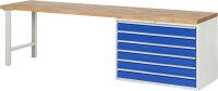 RAU Werkbank 7716A1, B3000xT700xH890mm, 6xSchublade-VA,...