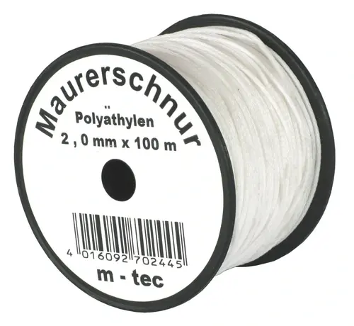 TOOLS Lot-Maurerschnur 70244 Polyäthylen weiß, 2 mm, 100 m Rolle