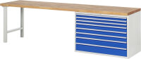 RAU Werkbank 7719A1, B3000xT700xH890mm, 8xSchublade-VA,...