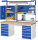 RAU Werkbank 7822A3, B2000xT900xH840mm, 12xSchublade-VA, 13-7822A3-209B4S.11