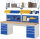 RAU Werkbank 7822A3, B2500xT700xH890mm, 12xSchublade-VA, 13-7822A3-257B4M.11