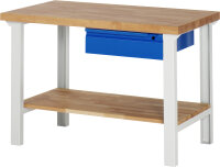 RAU Werkbank 7001I7, B1250xT700xH840mm, Ablageboden...