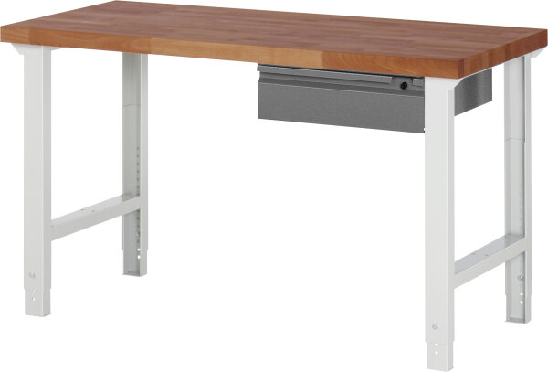 RAU Werkbank höhenverstellbar 7001I1, B1500xT700xH790-1140mm, 1xSchublade-TA, 03-7001I1-157BR4H-Z.942