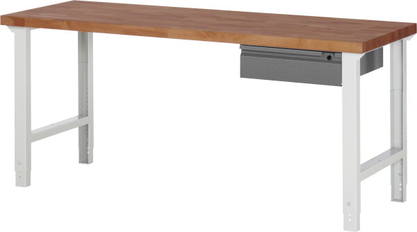 RAU Werkbank höhenverstellbar 7001I1, B2000xT700xH790-1140mm, 1xSchublade-TA, 03-7001I1-207BR4H-Z.942