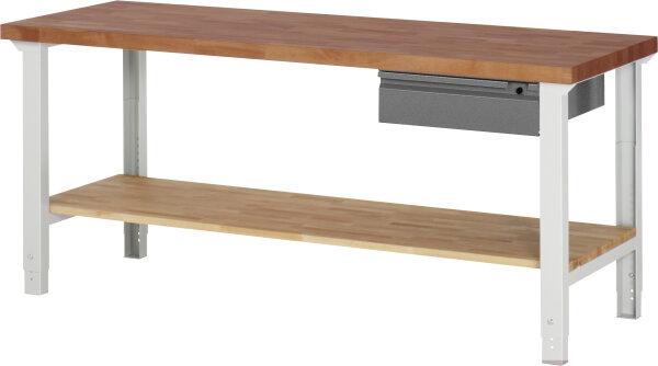 RAU Werkbank höhenverstellbar 7001I7, B2000xT700xH790-1140mm, 1xSchublade-TA, 03-7001I7-207BR4H-Z.942