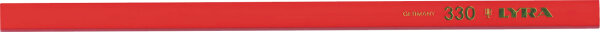 LYRA Zimmermannsstift, Vollblei, 240 mm, flachoval, rot mit Prägung, ECO