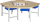 RAU Gruppenwerkbank 401-EA, B2700xT2340xH850mm, 6x1Schublade-TA, 03-401-135B5S-EA1.11