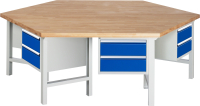 RAU Gruppenwerkbank 425, B2700xT2340xH800-1150mm,...