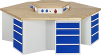 RAU Gruppenwerkbank 498-EA, B2700xT2340xH890mm,...