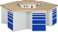 RAU Gruppenwerkbank 499-EA, B2700xT2340xH890mm,...