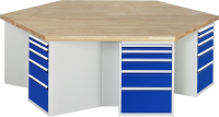 RAU Gruppenwerkbank 499, B2700xT2340xH890mm,...