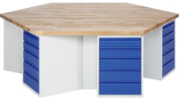 RAU Gruppenwerkbank 497I, B2700xT2340xH890mm,...