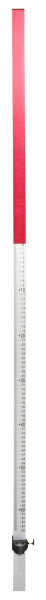 Nedo Baustellen-Nivellierlatte 70355 mit Dosenlibelle, ausziehbar 131-242 cm, direkt ablesbar