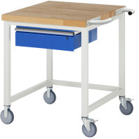 RAU Fahrbare Werkbank 8001, B750xT900xH880-1080mm, 1xSchublade-TA, 05-8001A1-079B4H.11