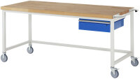 RAU Fahrbare Werkbank 8001, B2000xT900xH880-1080mm, 1xSchublade-TA, 05-8001A1-209B4H.11