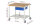 RAU Fahrbare Werkbank 8001, B1000xT700xH880-1080mm, Ablageboden-MT, 1xSchublade-TA, 05-8001A6-107B4H.11