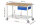 RAU Fahrbare Werkbank 8001, B1250xT700xH880-1080mm, Ablageboden-MT, 1xSchublade-TA, 05-8001A6-127B4H.11