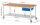 RAU Fahrbare Werkbank 8001, B2000xT700xH880-1080mm, Ablageboden-MT, 1xSchublade-TA, 05-8001A6-207B4H.11