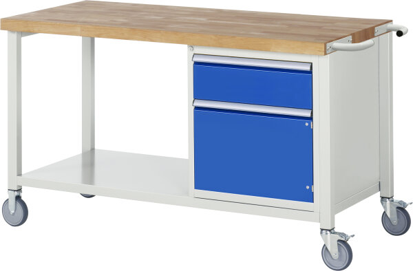 RAU Fahrbare Werkbank 8152, B1500xT700xH880mm, 1xSchublade-TA, 1xTür, 05-8152A6-157B4S.11