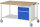 RAU Fahrbare Werkbank 8152, B1500xT900xH880-1080mm, 1xSchublade-TA, 1xTür, 05-8152A6-159B4H.11