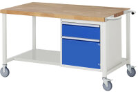 RAU Fahrbare Werkbank 8152, B1500xT900xH880mm, 1xSchublade-TA, 1xTür, 05-8152A6-159B4S.11