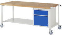 RAU Fahrbare Werkbank 8152, B2000xT900xH880-1080mm, 1xSchublade-TA, 1xTür, 05-8152A6-209B4H.11