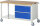 RAU Fahrbare Werkbank 8255, B1500xT700xH880-1080mm, 2xSchublade-TA, 05-8255A6-157B4H.11