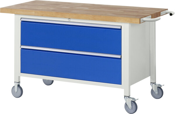 RAU Fahrbare Werkbank 8355, B1500xT700xH880mm, 2xSchublade-TA, 05-8355A2-157B4S.11