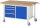 RAU Fahrbare Werkbank 8470, B1500xT900xH880-1080mm, 4xSchublade-TA, 1xTür, 05-8470A2-159B4H.11