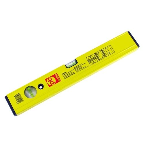 Wasserwaage pb-Exact 70842 gelb lackiert, 400 mm, Aluminium-Rechteckprofil, fluoreszierende Libelle