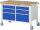 RAU Fahrbare Werkbank 8475, B1250xT700xH880-1080mm, 6xSchublade-TA, 05-8475A2-127B4H.11