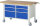 RAU Fahrbare Werkbank 8475, B1500xT700xH880-1080mm, 6xSchublade-TA, 05-8475A2-157B4H.11
