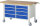 RAU Fahrbare Werkbank 8477, B1500xT700xH880-1080mm, 8xSchublade-TA, 05-8477A2-157B4H.11