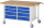 RAU Fahrbare Werkbank 8477, B1500xT900xH880-1080mm, 8xSchublade-TA, 05-8477A2-159B4H.11