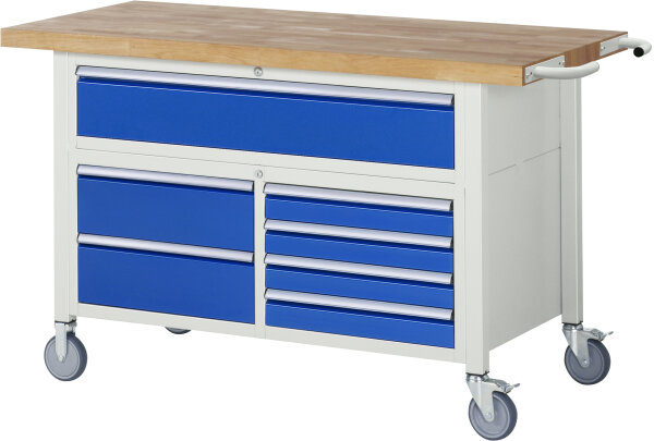 RAU Fahrbare Werkbank 8921, B1500xT700xH920mm, 7xSchublade-TA, 05-8921A2-157B4S.11