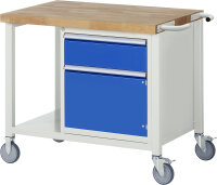 RAU Fahrbare Werkbank 8152, B1000xT700xH880-1080mm, 1xSchublade-VA, 1xTür, 15-8152A6-107B4H.11