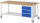 RAU Fahrbare Werkbank 8157, B2000xT900xH880mm, 3xSchublade-VA, 15-8157A6-209B4S.11