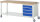 RAU Fahrbare Werkbank 8162, B2000xT700xH880-1080mm, 4xSchublade-VA, 15-8162A6-207B4H.11