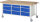 RAU Fahrbare Werkbank 8573, B2000xT900xH880-1080mm, 9xSchublade-VA, 15-8573A2-209B4H.11