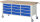 RAU Fahrbare Werkbank 8579, B2000xT700xH880-1080mm, 12xSchublade-VA, 15-8579A2-207B4H.11
